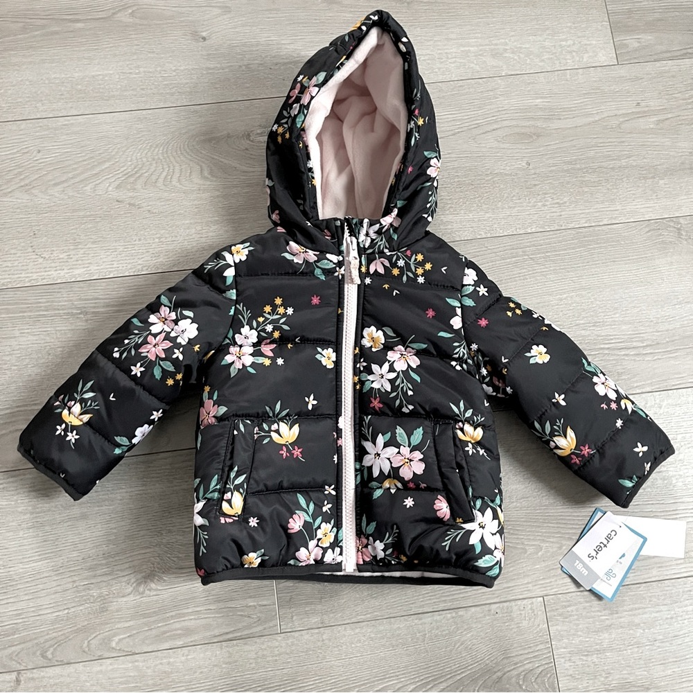 Carter's Baby Girls Puffer Jacket Warm Insulated Hooded